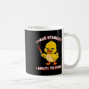 Caneca De Café Engraçado Sarcástico Eu Tenho Estabilidade E Capac
