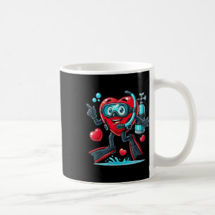 Caneca De Café Engraçado Scuba Diving Heart Namorados Scuba Divin