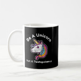 Caneca De Café Engraçado Ser Um Unicórnio Não Um Twatopotâmus