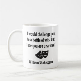 Caneca De Café Engraçado Shakespeare Cote Mug - Batalha de Sábios