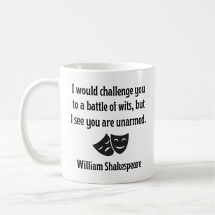 Caneca De Café Engraçado Shakespeare Cote Mug - Batalha de Sábios