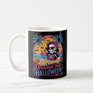 Caneca De Café Engraçado Skeleton Dreamin 'Bout Halloween Summerd