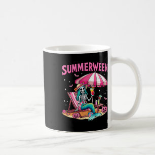 Caneca De Café Engraçado Skeleton Summerentre Mermaid Beach Hallo