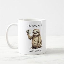 Caneca De Café Engraçado Sloth Coffee Mug