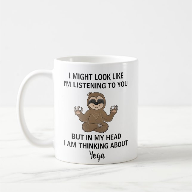Caneca De Café Engraçado Sloth Yoga Mug Gift para o professor Yog (Esquerda)