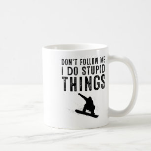 Caneca De Café Engraçado Snowboard Gift Men Mulheres Bonitas Snow