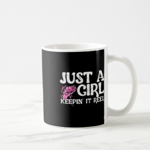 Caneca De Café Engraçado Só Uma Garota Mantendo A Pesca Real