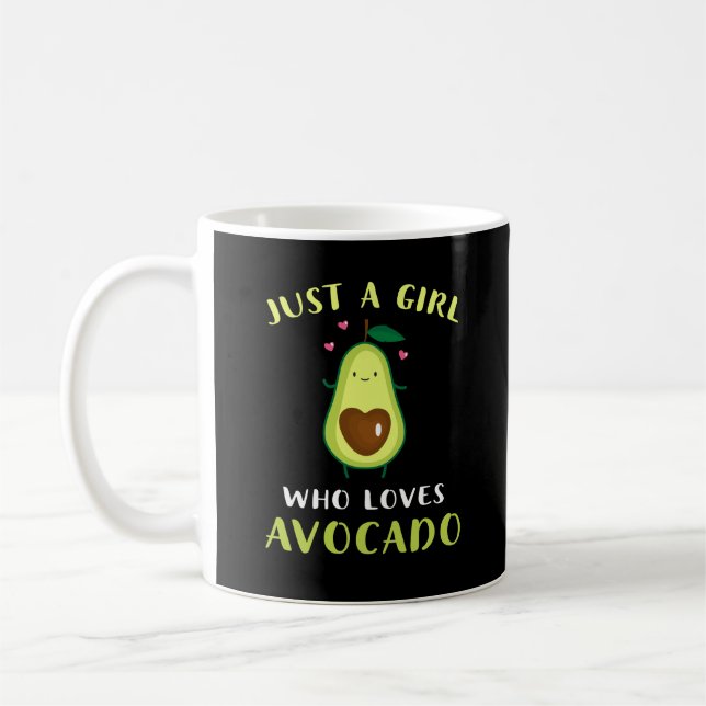 Caneca De Café Engraçado Só Uma Menina Que Ama O Avocado (Esquerda)