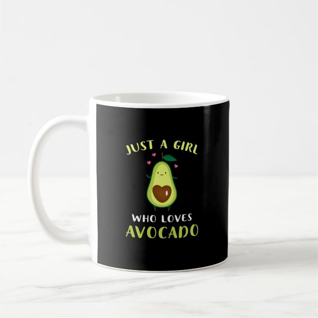 Caneca De Café Engraçado Só Uma Menina Que Ama O Avocado (Esquerda)