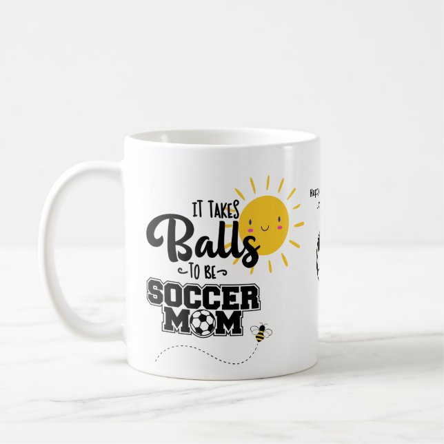 Caneca De Café Engraçado SOCCER MOM Dia de as mães Aniversário Pe (Esquerda)