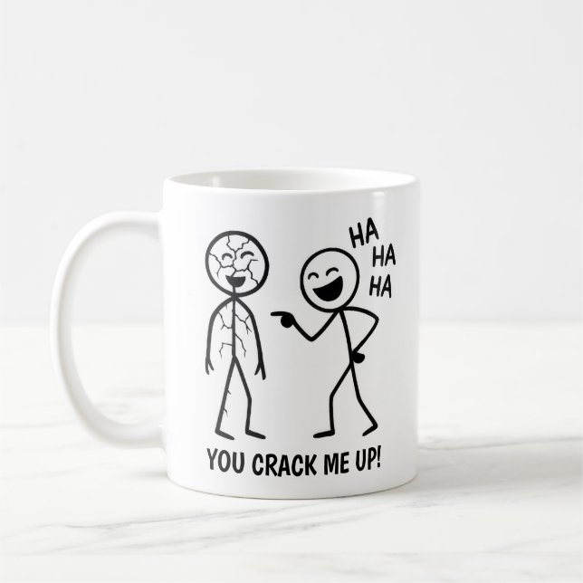 Caneca De Café Engraçado Stickman (Esquerda)