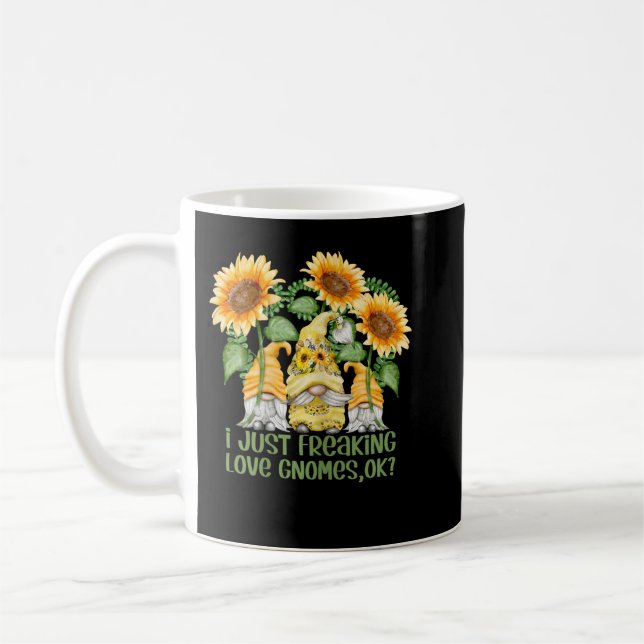 Caneca De Café Engraçado Sunflower Gnomo Summer - Eu Só Apanhei L (Esquerda)
