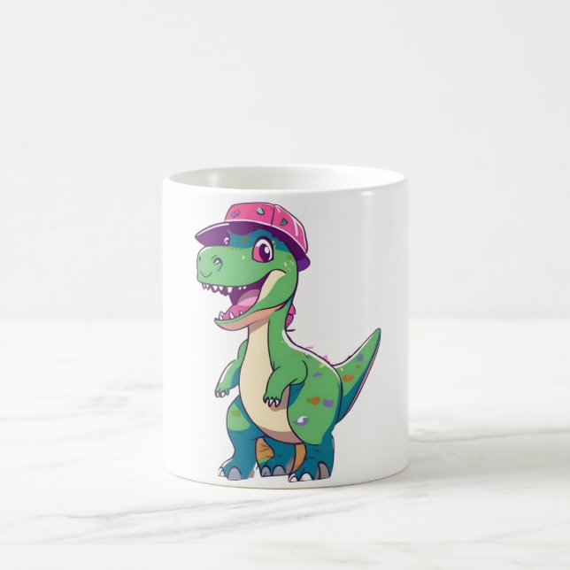 Caneca De Café Engraçado T-Rex Dinosaur Mug (Centro)