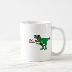 Caneca De Café Engraçado T Rex Lacrosse Dinossaur Lax Boys Lacros