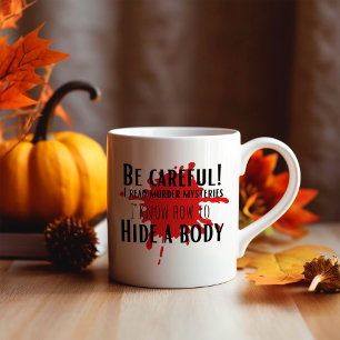 Caneca De Café Engraçado Tenha Cuidado Eu Leio Mistérios De Assas