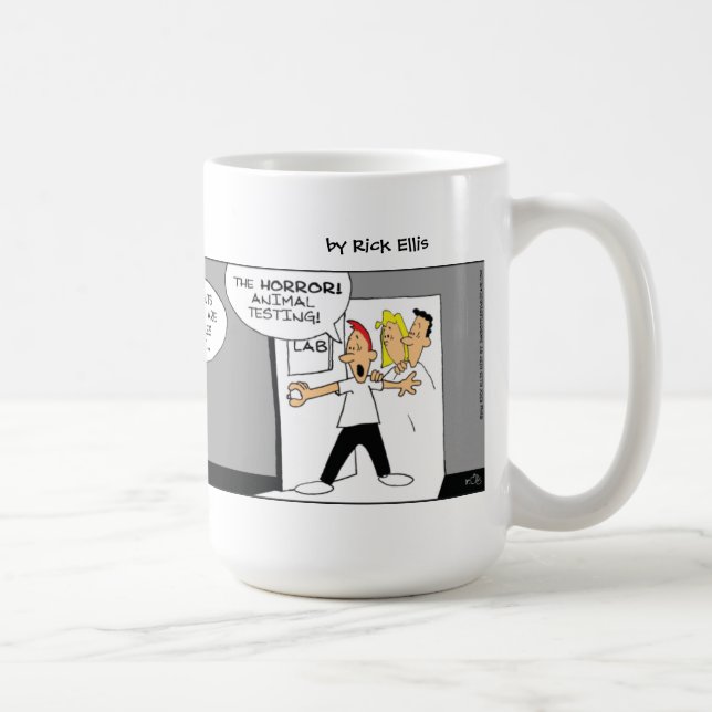 Caneca De Café Engraçado Testar Mug (Direita)