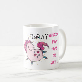 Caneca De Café Engraçado Trabalhando de Casa Mug Unicorn Madness