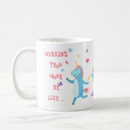 Caneca De Café Engraçado Trabalhando de Casa Mug Unicorn Madness