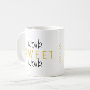 Caneca De Café Engraçado trabalho doméstico, doce tipografia de