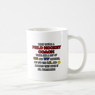 Caneca De Café Engraçado treinador de hóquei em campo... OMG WTF