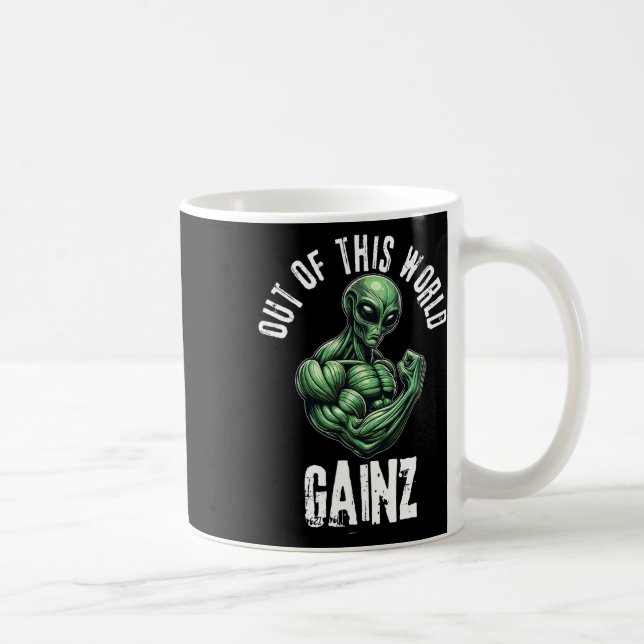 Caneca De Café Engraçado Treinamento em ginástica para levantamen (Direita)