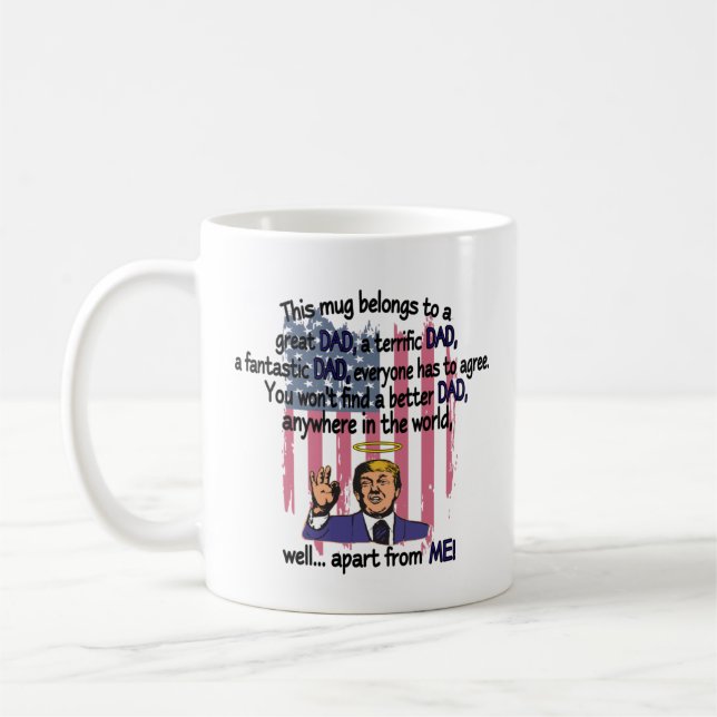Caneca De Café Engraçado Trump Dar Mug Para Pai (Esquerda)