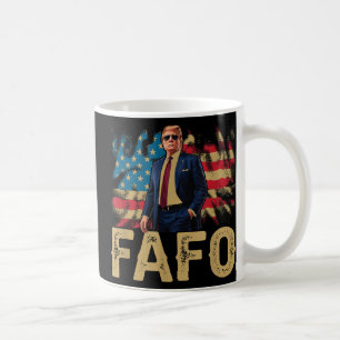 Caneca De Café Engraçado Trump Fafo, Y2k Fafo Trump American Flag