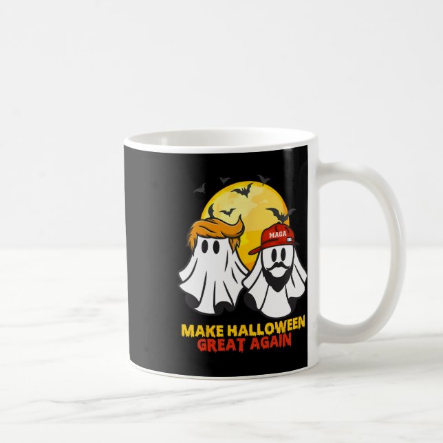 Caneca De Café Engraçado Trump Vance Ghost Mega Hat Faz Halloween (Direita)