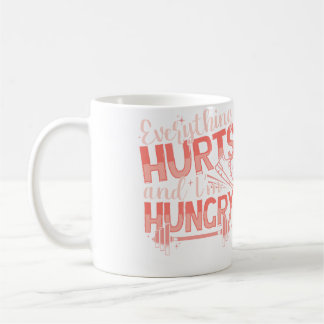 Caneca De Café Engraçado Tudo Dói ESTOU Com Fome Corrida Fitness