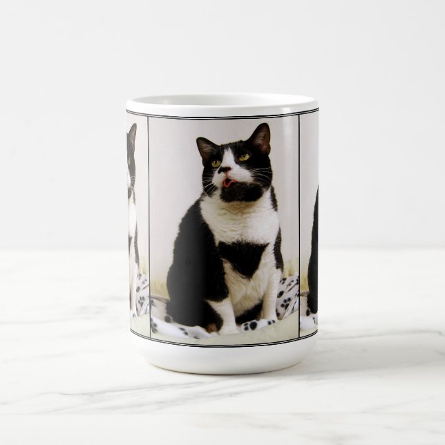 Caneca De Café Engraçado Tuxedo Cat Trio Mug (Centro)