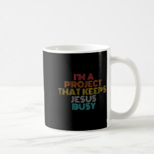 Caneca De Café Engraçado um projeto que mantém jesus ocupado cris