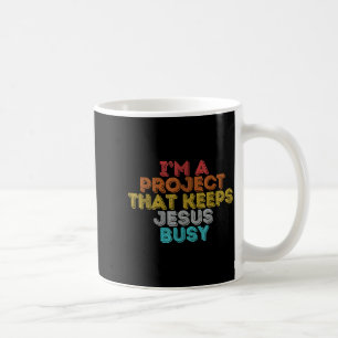 Caneca De Café Engraçado um projeto que mantém jesus ocupado cris