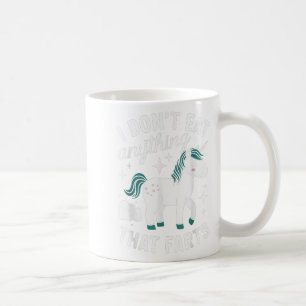 Caneca De Café Engraçado Vegan, eu não como nada que faça verdura
