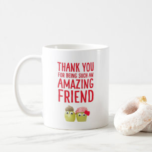 Caneca De Café Engraçado vegan melhores amigos obrigado sua canec