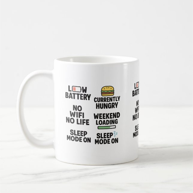 Caneca De Café Engraçado Vida Relacionável Cita Mug (Esquerda)