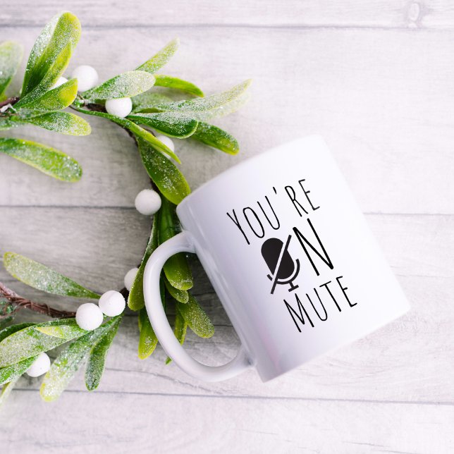 Caneca De Café Engraçado, você está em Mute (Criador carregado)