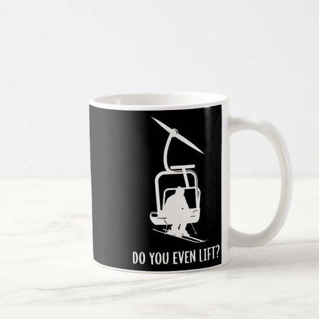 Caneca De Café Engraçado Você Levanta Esquí Mesmo  (Direita)