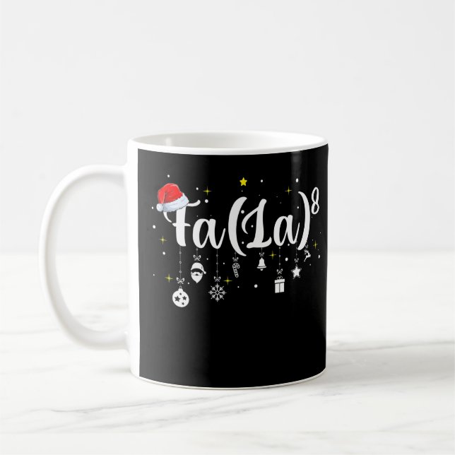 Caneca De Café Engraçado Xmas 2021 Fa La 8 Professor de Matemátic (Esquerda)