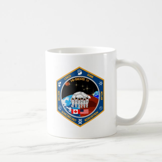 Caneca De Café Engrenagem da missão III de HI-SEAS (Direita)