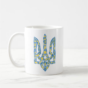Caneca De Café Énica nacional ucraniana emblem trident trizub