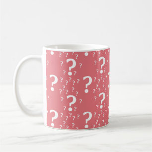 Caneca De Café Enigma ponto de interrogação puzzle corais