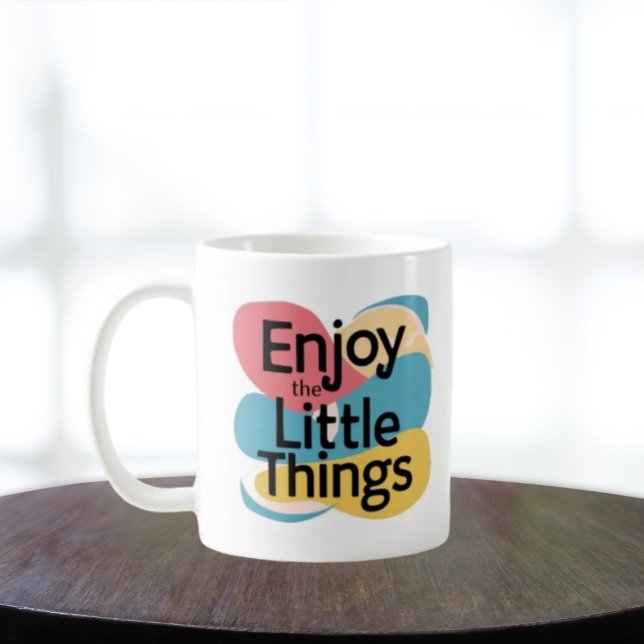 Caneca De Café Enjoy The Little Things Mug - Gratitude Quote  (Enjoy The Little Things Mug - Gratitude Quote - Appreciate Small Joys Gift)