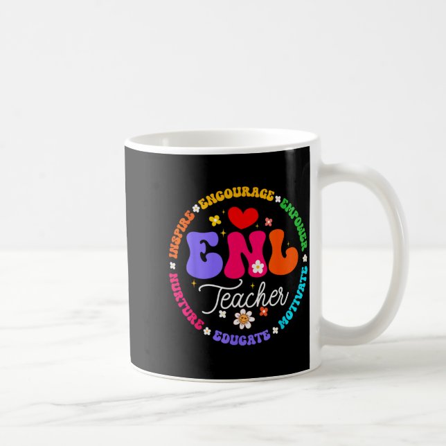 Caneca De Café Enl Teacher Squad English New Language Squad Crew  (Direita)