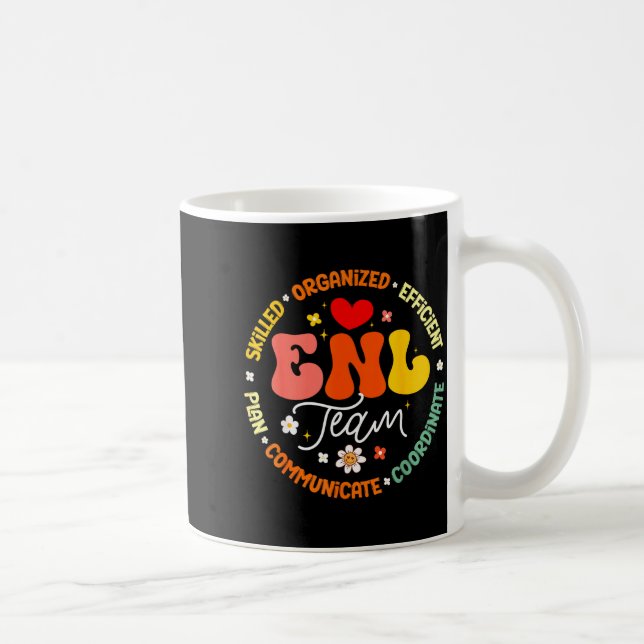 Caneca De Café Enl Team Teacher English New Language Squad Crew  (Direita)