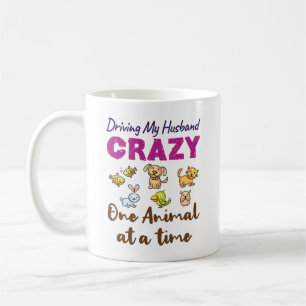 Caneca De Café Enlouquecendo Meu Marido Um Animal de Cada Vez