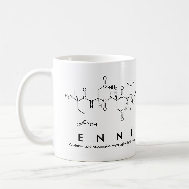 Caneca De Café Enni peptide name mug (Esquerda)