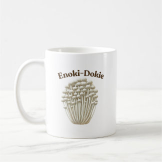 Caneca De Café Enoki-Dokie Mushroom Mug