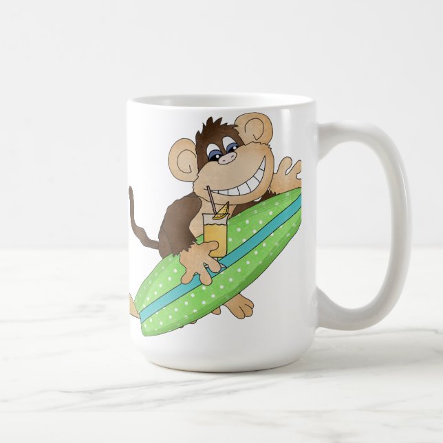 Caneca de café enorme do macaco da praia (Direita)