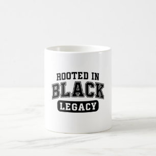 Caneca De Café Enraizado no Legado Negro – Design de História Neg