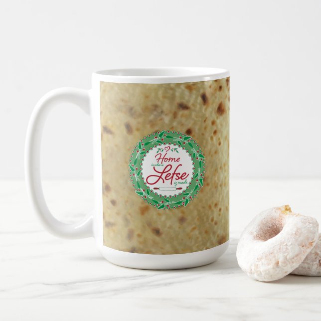 Caneca De Café Enrolado em Lefse (Com Donut)